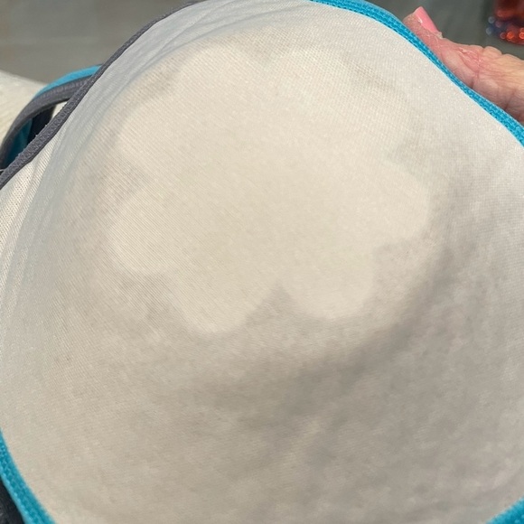 Champion Sports Bra Size See Photo Turquoise Gray Color Med Support Racerback - Picture 8 of 9